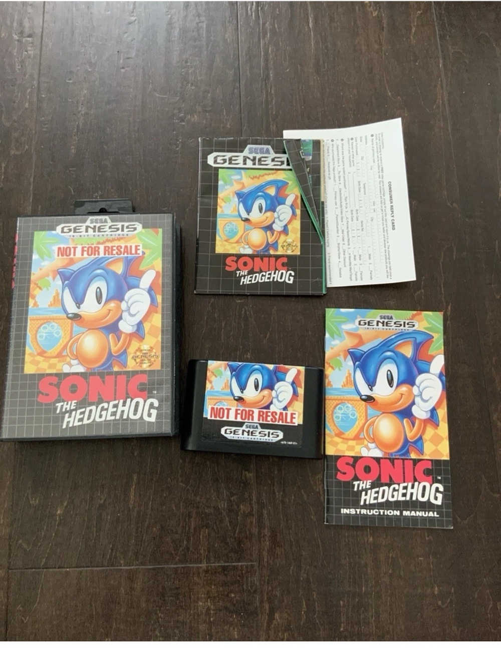 Sonic the Hedgehog Sega Genesis Not For Resale Version Complete CIB Authentic - Picture 2 of 10